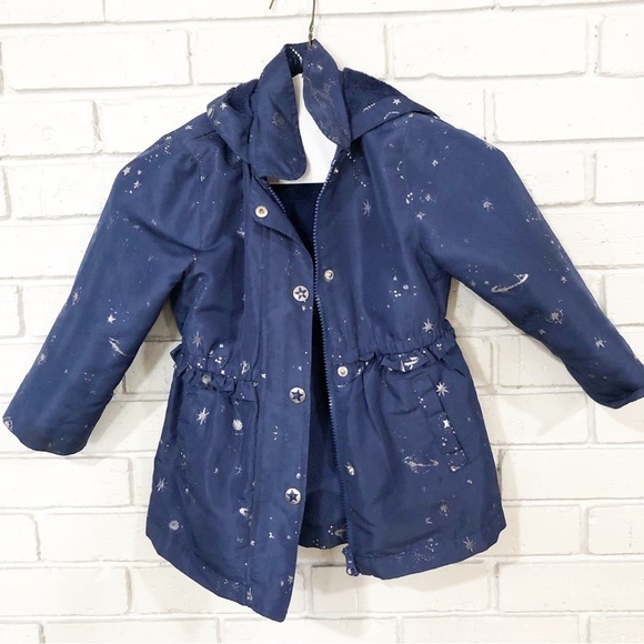 London Fog Other - London Fog Toddler Girls Size 4T Constellation Hooded Zip Up Jacket